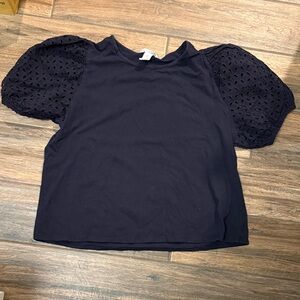 H&M Navy Scoop Neck Top XXL